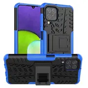 For Samsung Galaxy A22 4G Heavy Duty Case Shockproof Rugged Protective Cover (Blue)