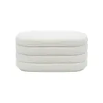 [James Lane] Milana Storage Bench Boucle Ivory