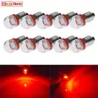 10Pcs E10 SMD 5050 1 LED RED Bulb Lamp MES Screw Torch Headlamp Light 12V DC