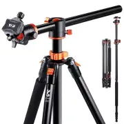 Tripod SLR 238cm 4-tier Camera Tripod 49CM Horizontal Axis Overhead View 360 Deg