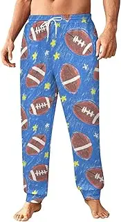 [Generic] Men's Sweatpants, Stars and Stripes Football Print-67, Polyester Joggers, Sweatpants Jogging Pants for Workout Running
