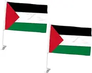 NULYLU 2pcs Palestine Flag Car Window Decoration Vivid Double-sided National Flag for Festivals and Special Events and Fade-resistant Design for Everyday Display