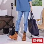 【EDWIN】女裝 JERSEYS 迦績 超彈窄管牛仔褲(拔洗藍)