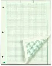 Tops Business Forms Engineering Computation Pads,5"x5" Rld,100 Sh,8-1/2"x11",GN (Units per case: 3)