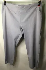 AUTOGRAPH GREY STEEL “BENGALINE” ZIPPER ANKLE GRAZER PANTS SZ 24 ALL NEW
