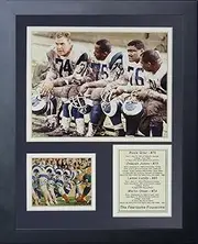 Legends Never Die Los Angeles Rams Fearsome Foursome Framed Photo Collage, 11 x 14-Inch,Black