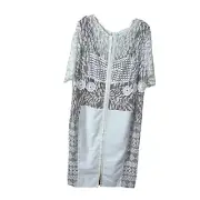 Anthropologie Beguile Carissima Ivory Lace Knee Length Sheath Dress Size 22W