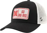 ZHATS Standard NCAA Officially Licensed Snapback Hat Big Rig Patch Black White Defer