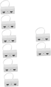 OSALADI 4sets Double Adapter Phone Splitter Rj11 Telephone Line Adapter for Landlines 2pcs*4