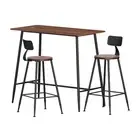 Bar Table and Stools Set Dining Desk Kitchen Chairs Cafe Pub ET-WM