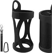 Geekria Silicone Speaker Case Cover Compatible with Bose SoundLink Revolve, Protective Waterproof Soft Skin, Replacement Portable Speakers Travel Carrying Case with Keychain Hook