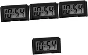 ULTECHNOVO 4pcs Car Digital Clock Car Clocks for Dash Timer Auto Dashboard Number Digital Monitor Thermometers Automobile Dash Automotive Black Plastic