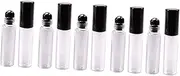 IWOWHERO 10PCS Refillable Roller Ball Bottles for Essential Oils Perfume Durable Containers with Metal Rollers for Travel Storage