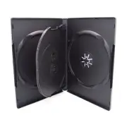 25 pcs 14mm Multi Hold 4 Disc Quad CD DVD Black Case Movie Game Box Wholesale