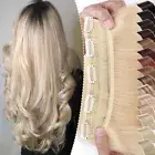 USA Clip In 100% Real Human Hair Extensions Remy One Piece 3/4 Full Head Blonde