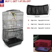 Shell Skirt Mesh Cage Cover Guard Pet Bird Nylon Net Seed Catcher S-2XL Black