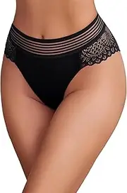 [Avidlove] Sexy Panties for Women Lace Underwear Cheeky Hipster Panties Stretch Briefs Multipack