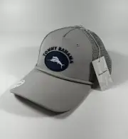 TOMMY BAHAMA “Tip Your Cap” Marlin Logo Rope Trucker Hat Gray Men’s *NEW*