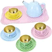 BESPORTBLE Boys Girls Tea Party Set Toy 15pcs Boys and Girls Tableware Simulation Tea Ware Kit