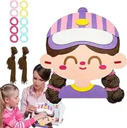Braided Hairstyle Kit | Fun Learn to Braid Hair Book,Travel Activity, Arts and Crafts Kits, Girls Braiding Toys, Busy Book Braiding Toys for Adults