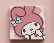 Saniro My Melody Compact Mini Makeup Mirror Two-side Folding NEW
