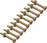 10 PCS Furniture Cot Bed Crib Wood Bed Chair Allen Head Bolt with Slotted Barrel Nut M6 X 60MM