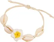 [Generic] Seashell anklet VanThai Le - Woven seashell flower woven rope anklet jewelry beach