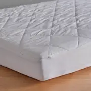 Waterproof Mattress Protector - White, Cot, 100% Cotton