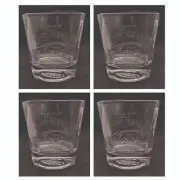 JACK DANIELS WHISKEY No.7 4 x EMBOSSED GLASSES 280Mml BNWOB MAN CAVE