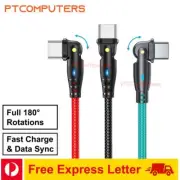 180 Rotating USB C to USB C cable 60w Type C Fast charger Cord iPhone 15 Pro Max