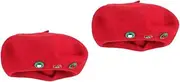 [LIFKOME] 2pcs Unique Women Beret Hat Christmas Beret Decorative Xmas Hat Party Elegant