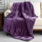 Sherpa Fleece Weighted Blanket 7 Kg for Adult, Unicolor Ultra-Soft Fleece and Sh