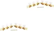 SUPVOX Classic Guitar String Tuning Peg Tuning Pegs Flower Head Gold-Plated Metal Plastic Mm Spacing