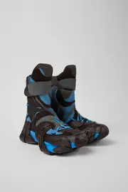 Tormenta Blue and Gray Textile Boots