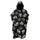 Collingwood Magpies Youth Hooded logo Mascot Beach Towel. Kids AFL Hooded Poncho