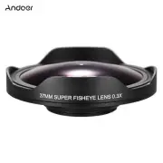 Andoer 37MM 0.3X HD Ultra Wide Angle Fisheye Lens Fit For Canon M31 M30 M32 N4K6