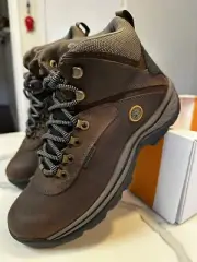 Timberland Womens Boot 10 White Ledge Mid Leather Hiking Waterproof Full Grain
