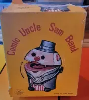 vintage comic uncle sam bank w/ orginal box #6391