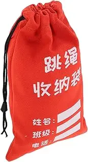 Abaodam Skipping Rope Storage Bag Jumping Rope Canvas Bag Jumping Cable Pouch Sports Pouch Canvas Orange