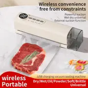 Mini Handheld Wireless Electric Vacuum and Inflation Food Sealer Electric Battery-Powered Bag for Home Use Preservation Sealing