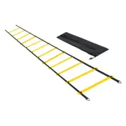 Agility Ladder 12 Rungs 6m/20ft Soccer Speed Training Equipment, Black Yellow