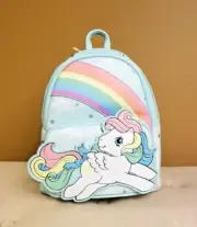 Loungefly My Little Pony Rainbow Mini Backpack Blue 90s NEW