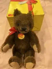 VTG 1984 STEIFF Jointed Brown 7" ORIGINAL TEDDYBAR Teddy Bear 0206/18 EXCELLENT