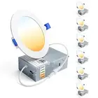 6 Pack 4 Inch LED Recessed Light, Dimmable, 2700K-5000K 5CCT, 750LM High Brig...