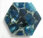 18" Blue Agate table Top Marble semi precious stones Art home decor