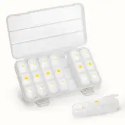 Pill Box 3 Times A Day, 7 Day Pill Organizer Case - Weekly Travel Pill Contai...