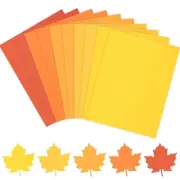Whaline 50 Sheets 8.5 x 11 Inch Assorted Orange Yellow Colored Card Stock Pap...