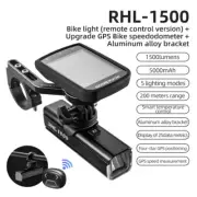 ROCKBROS Cycling Bicycle Bike GPS Computer Light Set ANT+ Wireless Speedometer
