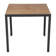 Bolero Steel & Acacia Square Table - 800mm