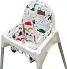 High Chair Cushion with Cover for IKEA Antilop Chair, Dinosaur-car